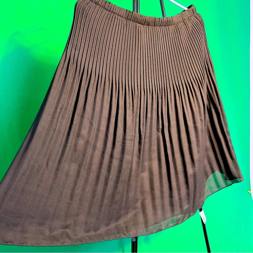 S/M Sunny Leigh Pleated Skirt Black Elastic on Waist Good forAnySize LiningSkirt